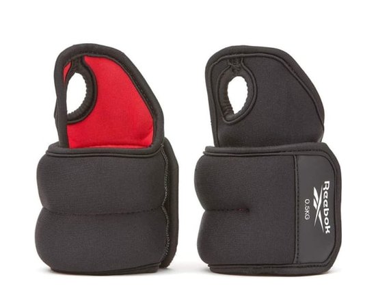 Утяжелители на запястья Reebok Wrist Weights черный/красный 0.5 кг (RAWT-11210)