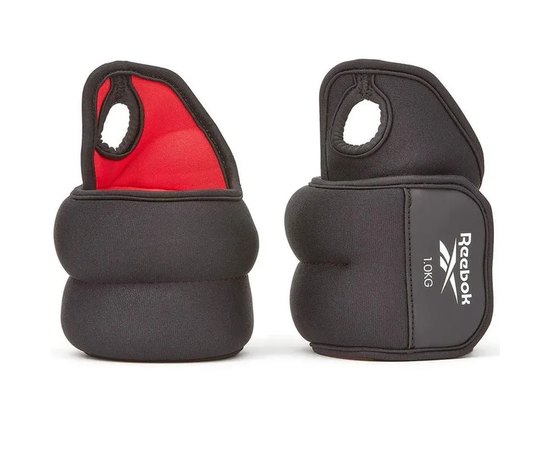 Утяжелители на запястья Reebok Wrist Weights черный/красный 1 кг (RAWT-11211)