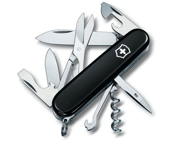 Многофункциональный нож Victorinox Climber Ukraine черно-красный 1.3703.3.1, Цвет : Black/Red