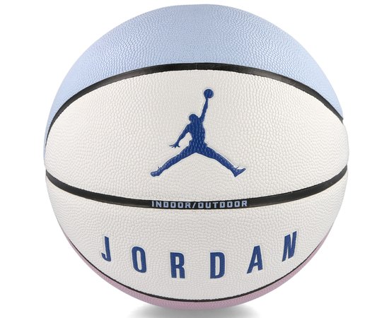 Мяч баскетбольный Nike  Jordan Ultimate 2.0 8P Deflated Ice Blue/White/Iced Lilac/True Blue size 7 (J.100.8254.421.07)