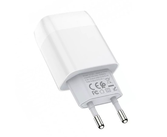 Зарядний пристрій Hoco Micro USB Cable Glorious C73A 2USB, 2.4A White (000003943)