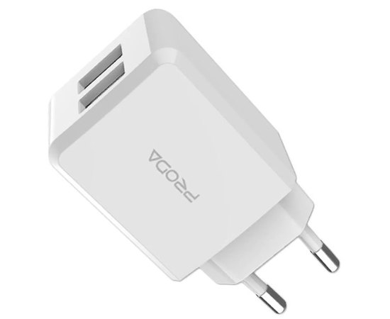 Зарядний пристрій Proda Lightning cable Linshy Pro PD-A22 2USB, 2.1A White (000003911)