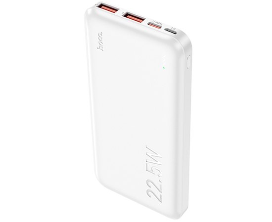 Повербанк HOCO Astute J101 10000 mAh White (6931474782489), Цвет : Белый, Ёмкость: 10 000 mAh