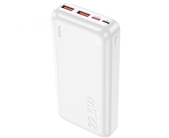 Повербанк HOCO Astute J101A 20000 mAh White (6931474782502), Колір: Білий, Ємність: 20 000 mAh