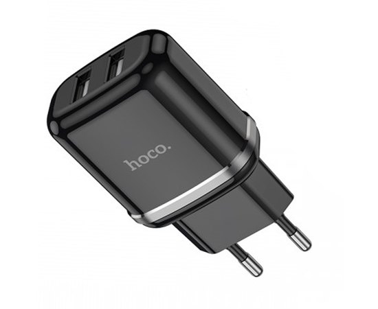 Зарядний пристрій Hoco Micro USB cable Aspiring dual port charger set N4 2USB, 2.4A Black (000006287)