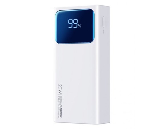 Повербанк Remax RPP-571 Voyage 30000 mAh 20W + 22.5W PD+QC White (RPP-571 White)