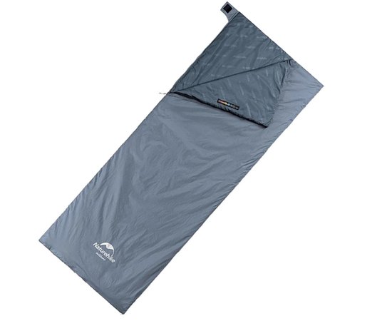 Спальный мешок Naturehike Ultralight LW180 NH21MSD09 левый (15°C), XL, серо-синий (6927595777978-L)