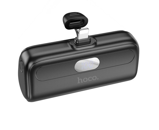 Повербанк HOCO  J116 Pocket with digital display iP 5000 mAh Black (6942007605144), Колір: Чорний