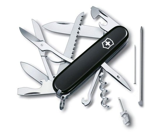 Многофункциональный нож Victorinox Huntsman черный 1.3715.3, Цвет : Black