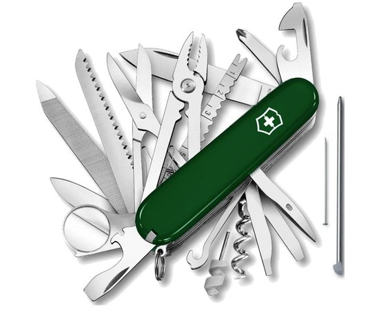 Багатофункціональний ніж Victorinox SwissChamp зелений 1.6795.4, Колір: Green