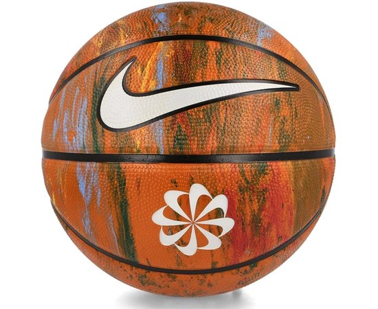 М'яч баскетбольний  Nike EveryDay PlayGround 8P Next Nature Deflated Multi/Amber/Black/White size 6 (N.100.7037.987.06), Розмір: 6, Колір: Бурштиновий