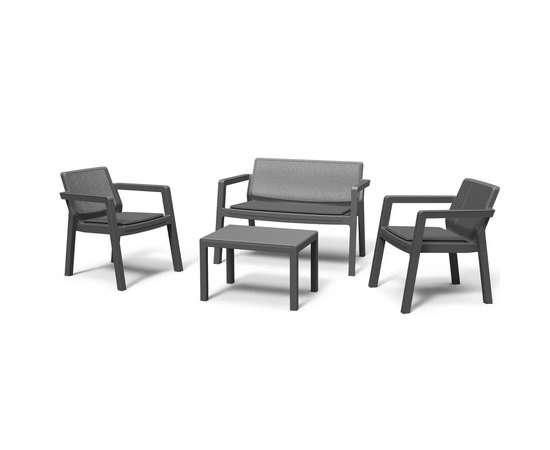 Набор садовой мебели Keter Emily Patio set с подушками графит (8711245148250)