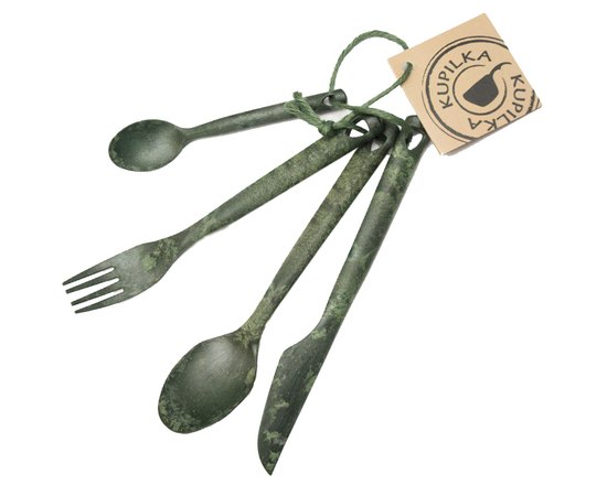 Набір столових приборів Kupilka CUTLERY SET green 0025G, Колір: Зелений