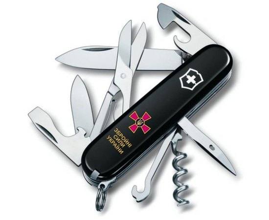 Нож Victorinox Climber Army 1.3703.3_W1011u, Цвет : Black, Принт: ЗСУ