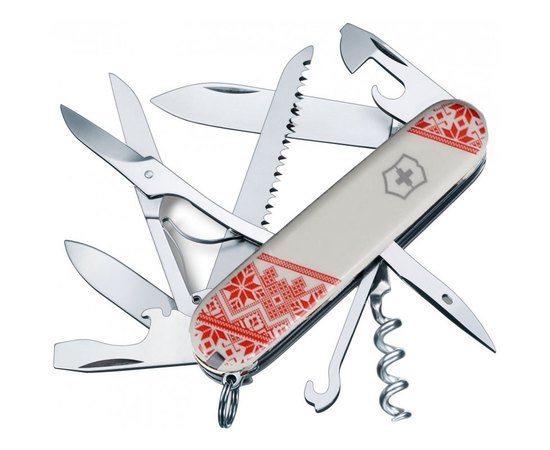 Ніж Victorinox Huntsman Ukraine 1.3713.7_T0051r, Колір: White, Принт: Вишиванка