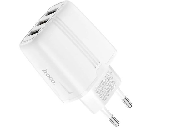 Зарядное устройство Hoco Amazing three-port charger N15 3USB, 3.4A White (000007954)