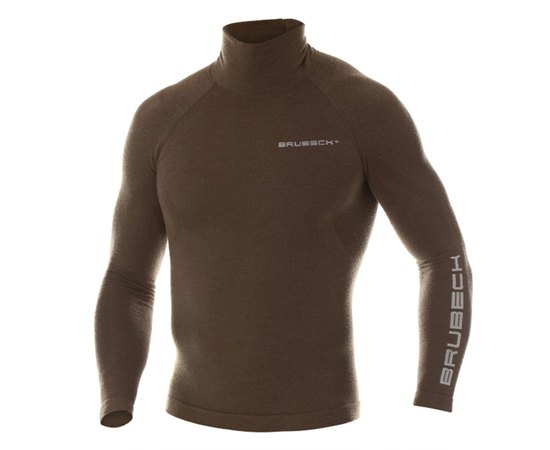 Футболка з довгим рукавом Brubeck Ranger Wool LS14200 khaki L (LS14200-L-khaki), Розмір: L, Зріст: 176-182 см