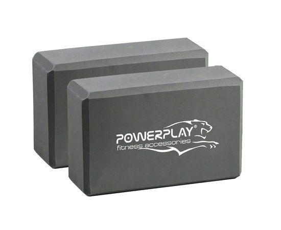 Блок для йоги PowerPlay 4006 Yoga Brick EVA 2 шт Серый (PP_4006_Grey_2in), Цвет : Серый