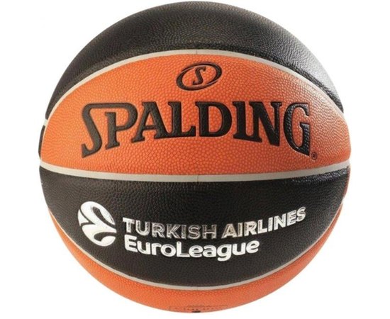 М'яч баскетбольний Spalding Euroleague TF-1000 Legac чорний/помаранчевий size 7 (84004Z)