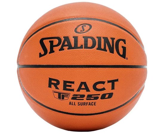 Мяч баскетбольный Spalding React TF-250 оранжевый size 5 (76803Z), Размер: 5