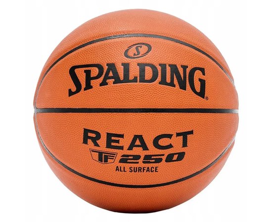 Мяч баскетбольный Spalding React TF-250 оранжевый size 7 (76801Z), Размер: 7