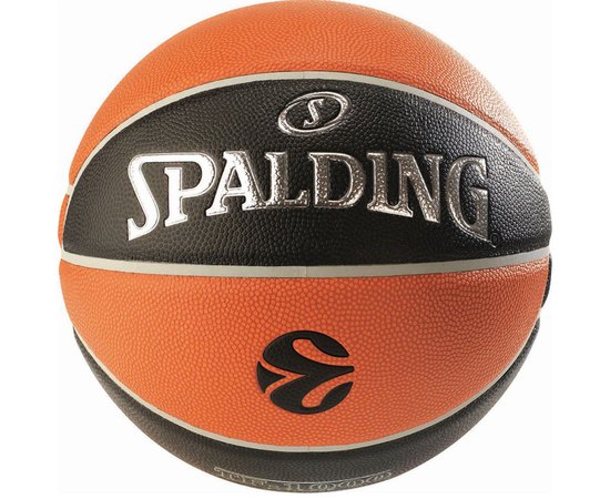 Мяч баскетбольный Spalding Euroleague TF-500 черный/оранжевый size 7 (77101Z)