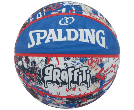 Мяч баскетбольный Spalding Graffitti Ball синий/мультиколор size 7 (84377Z)