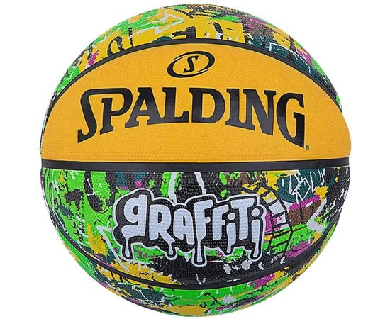 Мяч баскетбольный Spalding Graffitti желтый/мультиколор size 7 (84374Z)