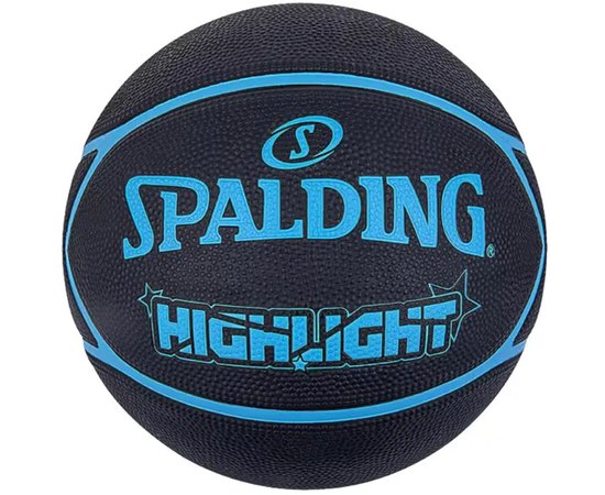 М'яч баскетбольний Spalding Highlight чорний/синій size 7 (84356Z)