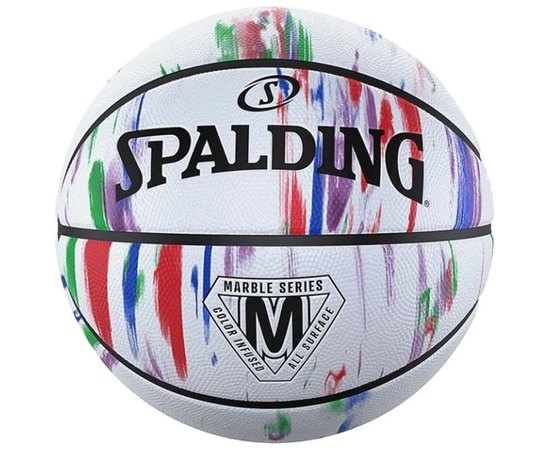 Мяч баскетбольный Spalding Marble Ball белый/красный/синий size 7 (84397Z)