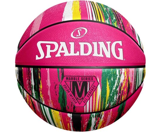 Мяч баскетбольный Spalding Marble Ball розовый size 7 (84402Z)