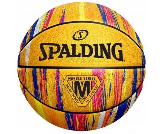 М'яч баскетбольний Spalding Marble Ball жовтий size 7 (84401Z)