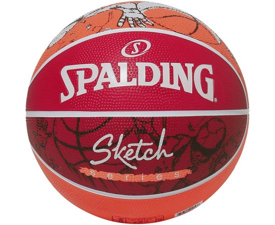 М'яч баскетбольний Spalding Sketch Driblel червоний/білий size 7 (84381Z)