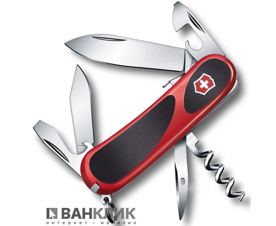 Нож Victorinox Delemont, EvoGrip S101, 85 мм, красный/черный 2.3603.SC