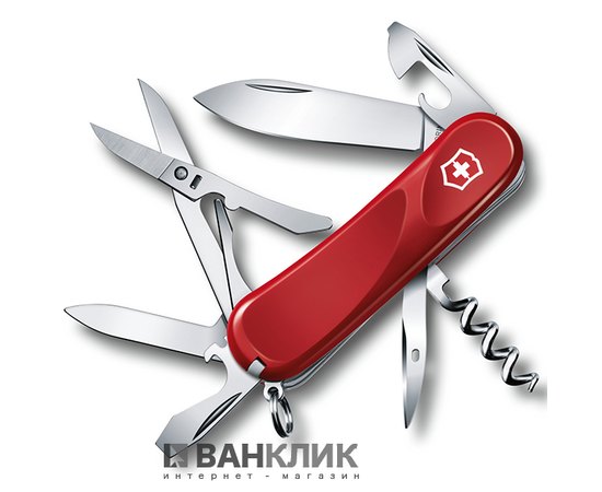 Нож Victorinox Delemont, Evolution 14, 85 мм, красный 2.3903.E