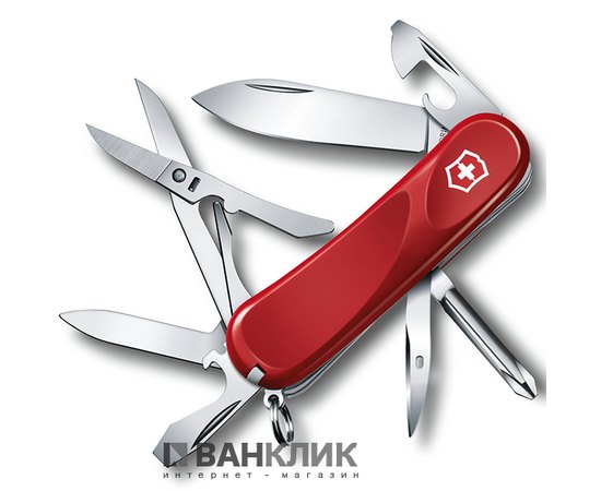 Нож Victorinox Delemont, Evolution 16, 85 мм, красный 2.4903.E