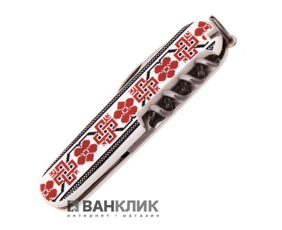 Нож Victorinox Swiss Army Waiter, белый, вышивка №1/тризуб 0.3303.7R2/1