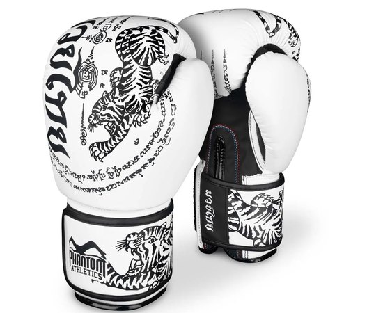 Боксерские перчатки Phantom Muay Thai White 10 унций (PHBG2495-10), Цвет: Белый, Вес: 10 унций