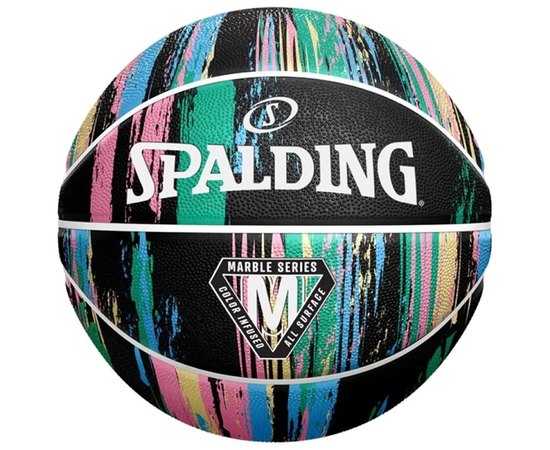 М'яч баскетбольний Spalding Marble Ball чорна пастель size 7 (84405Z)