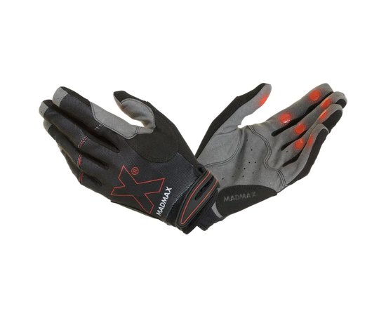 Рукавички для фітнесу MadMax MXG-103 X Gloves Black/Grey S (MXG-103-BLK_S), Розмір: S