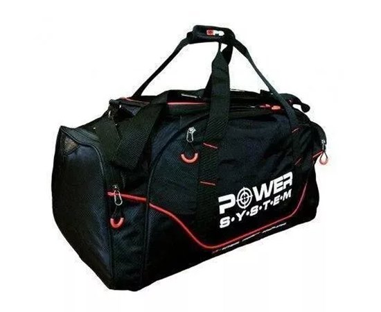 Сумка спортивна ower System PS-7010 Gym Bag Magna 65 л Blak/Red (7010BR-4)