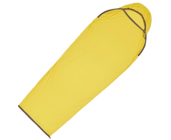 Вкладыш для спального мешка Sea to Summit Reactor Sleeping Bag Liner Sulfur Yellow Compact Mummy w/ Drawcord 177 см (STS ASL031061-190903), Максимальный рост пользователя, см: 177 см