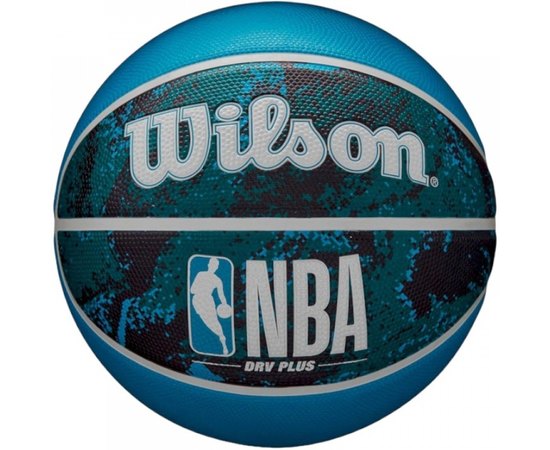 Мяч баскетбольный Wilson NBA DRV Plus Vibe BSKT Black/Blue size 5 (WZ3012602XB5), Размер: 5, Цвет: Синий