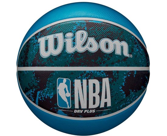 Мяч баскетбольный Wilson NBA DRV Plus Vibe BSKT Black/Blue size 6 (WZ3012602XB6), Размер: 6, Цвет: Синий