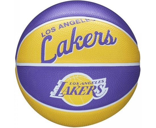 М'яч баскетбольний Wilson NBA Team Retro BSKT Mini La Lakers size 3 (WTB3200XBLAL)