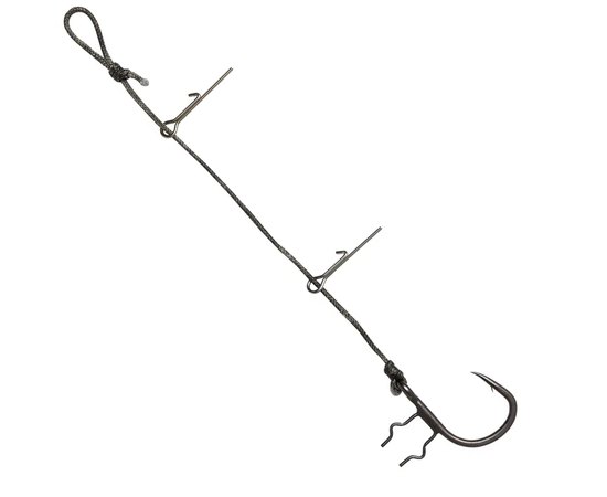 Оснащення Savage Gear Big Fish Stinger Single Hook 5/0 8-10cm 100kg 1.05mm (2шт/уп) 71930,  Загальна довжина: 80-100 мм