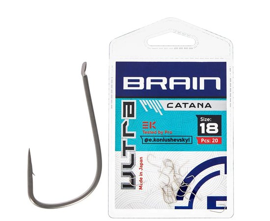 Гачок  Brain Ultra Catana #18 20 шт/уп (1858.52.35), Номер гачка, №: 18