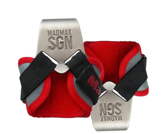 Гаки для тяги на зап'ястя  MadMax MFA-330 Lat Hooks Antic silver/Grey/Red (MFA-330-U)