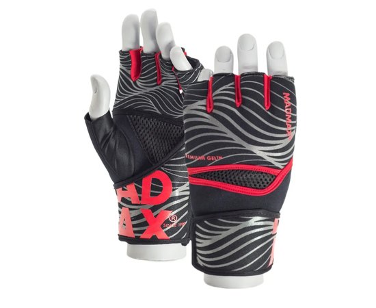 Рукавички для фітнесу MadMax MFG-906 MAXGEL Fighting Gloves Black/Red (MBF-906-RED)