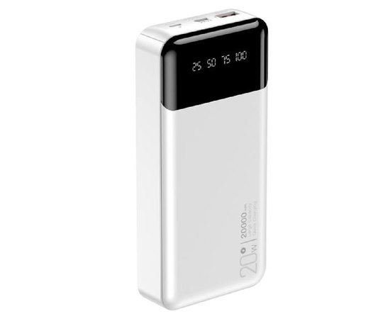 Повербанк XO PR192 20000 mAh 20W White (6920680834662), Колір: Білий